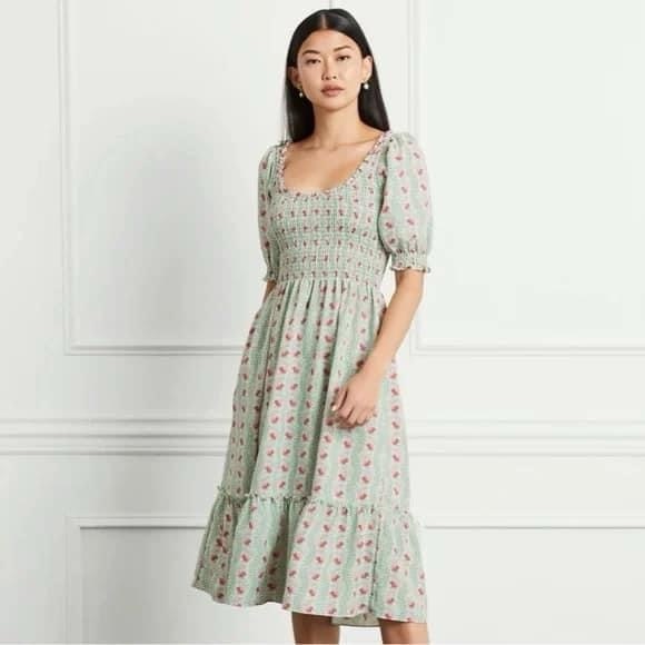 Hill House Home Trailing Vines Crepe Louisa dress - Picture 1 of 4